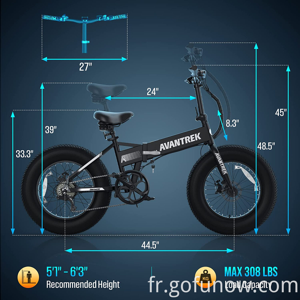 USA Entrepôt 20 * 4.0 Pneu de pneu gras électrique Pneu Pneu à vélo Nouveau arrivée